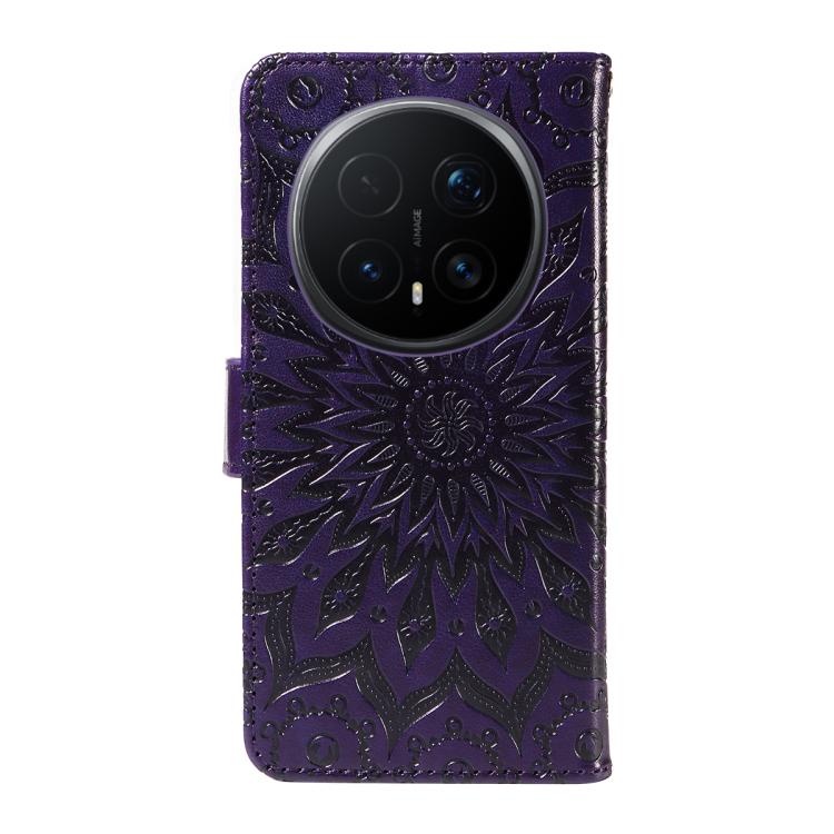 For Honor Magic8 Pro Embossed Sunflower Pattern Flip Leather Phone Case