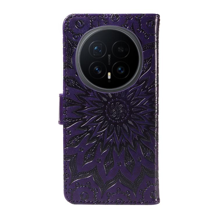 For Honor Magic8 Embossed Sunflower Pattern Flip Leather Phone Case