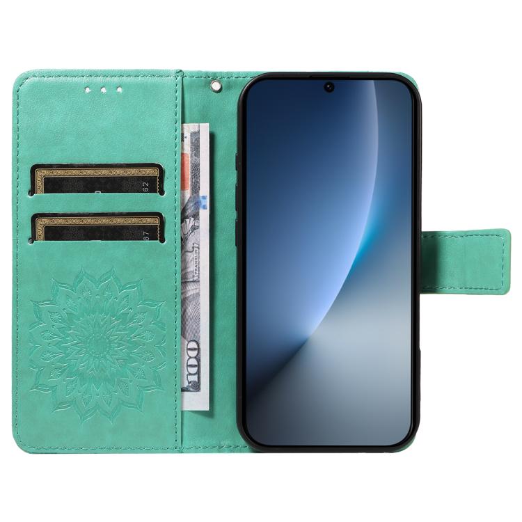 For Honor Magic8 Embossed Sunflower Pattern Flip Leather Phone Case