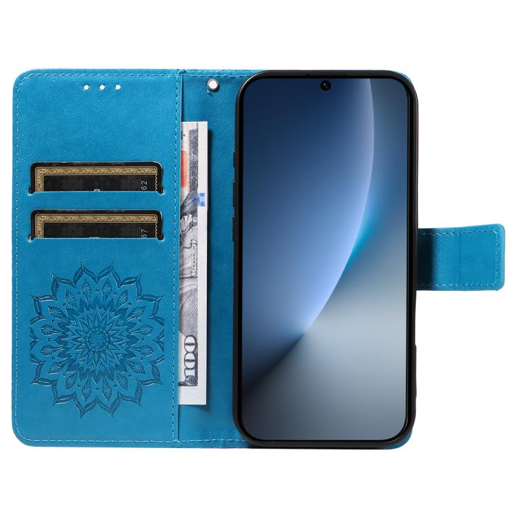 For Honor Magic8 Embossed Sunflower Pattern Flip Leather Phone Case