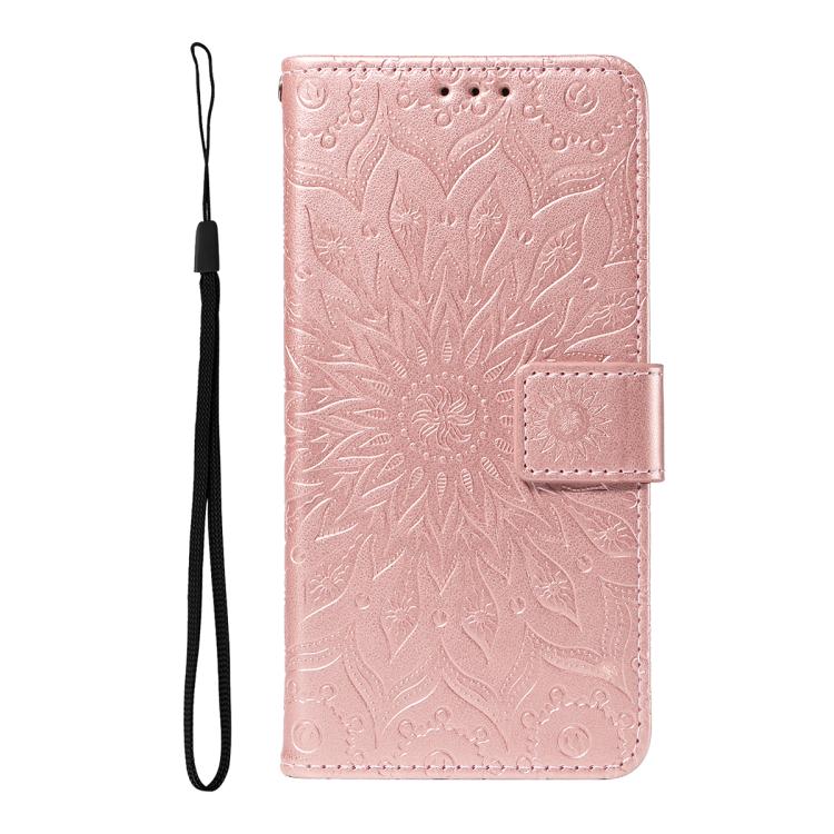 For Honor 500 Global/500 Pro Global 155.8 Embossed Sunflower Pattern Flip Leather Phone Case