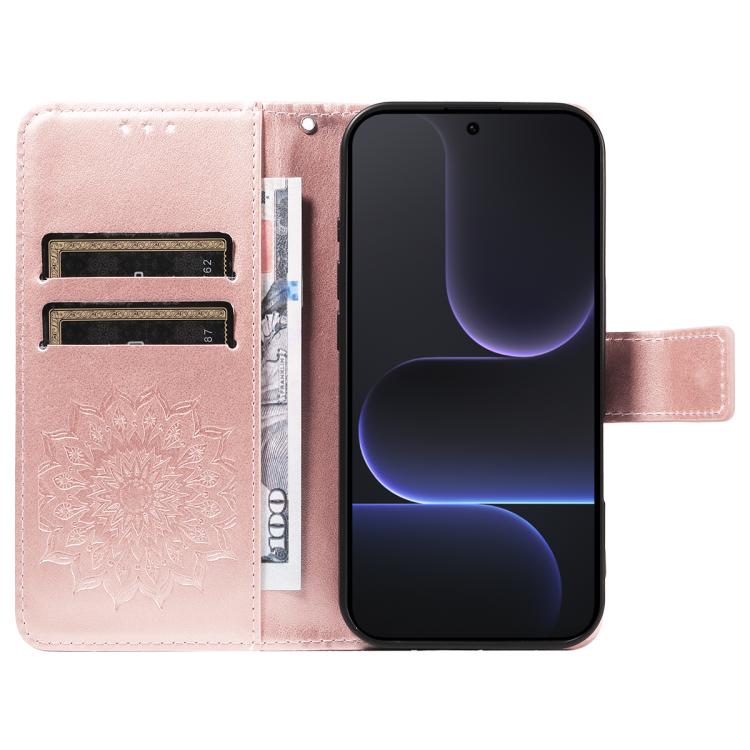 For Honor 500 Global/500 Pro Global 155.8 Embossed Sunflower Pattern Flip Leather Phone Case