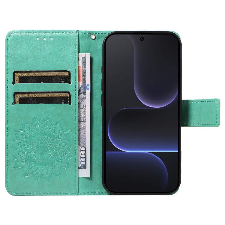 For Honor 500 Global/500 Pro Global 155.8 Embossed Sunflower Pattern Flip Leather Phone Case