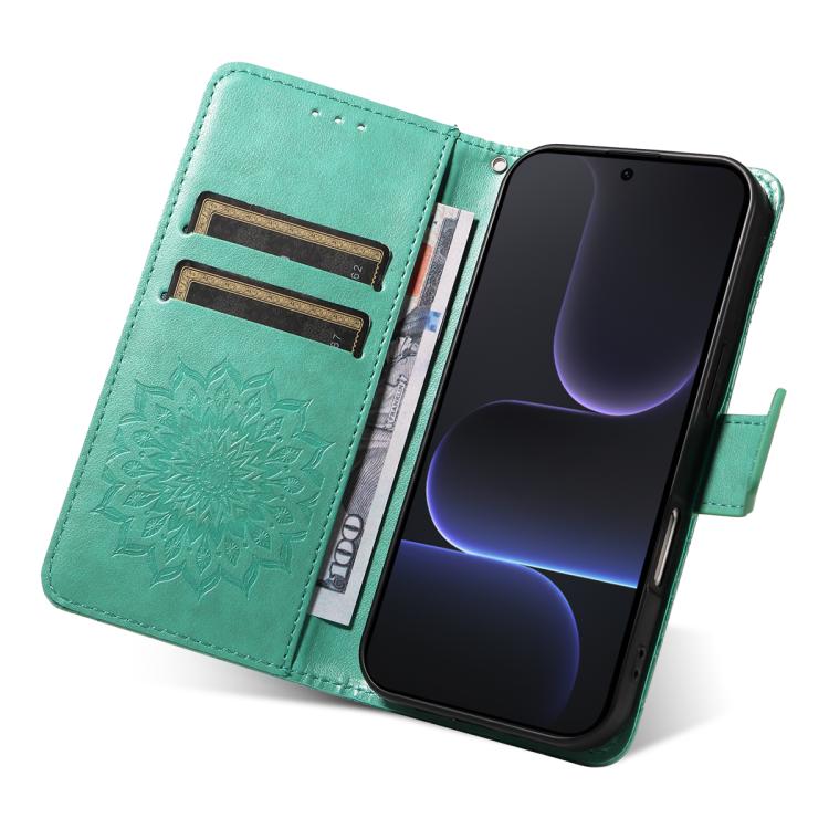 For Honor 500 Global/500 Pro Global 155.8 Embossed Sunflower Pattern Flip Leather Phone Case