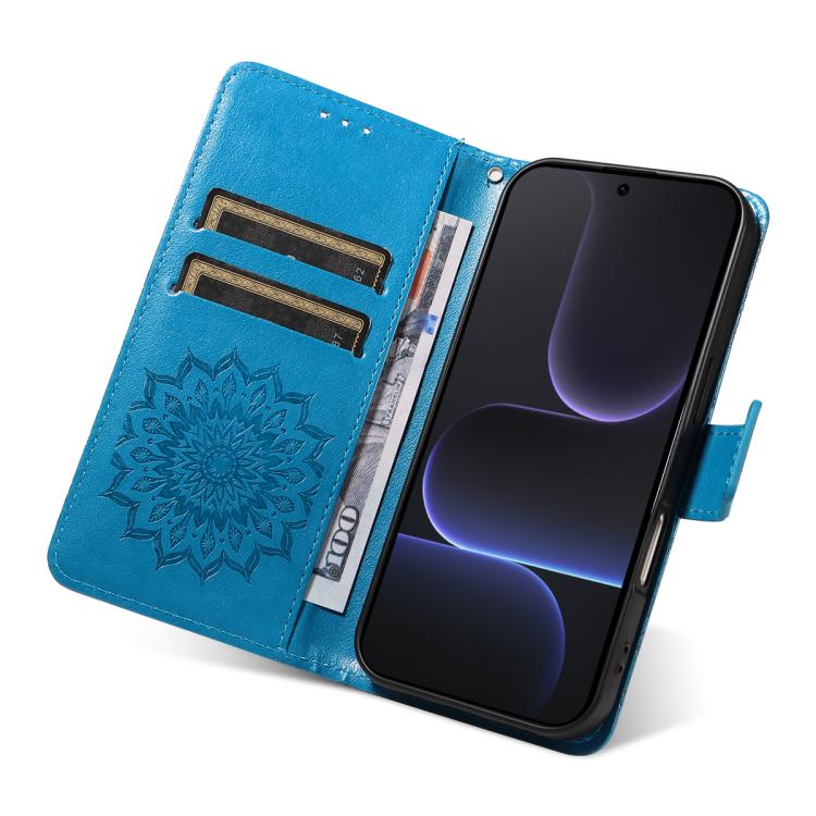 For Honor 500 Global/500 Pro Global 155.8 Embossed Sunflower Pattern Flip Leather Phone Case