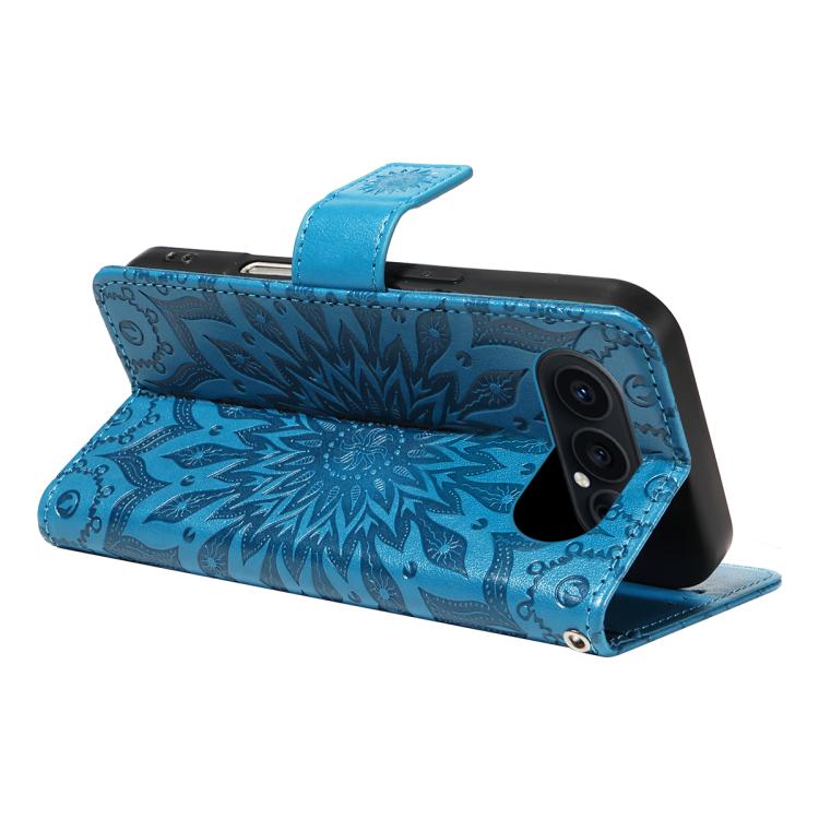 For Honor 500 Global/500 Pro Global 155.8 Embossed Sunflower Pattern Flip Leather Phone Case