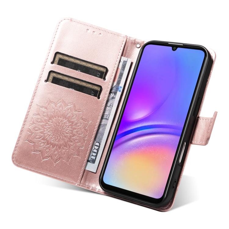 For Samsung Galaxy A07 5G Embossed Sunflower Pattern Flip Leather Phone Case