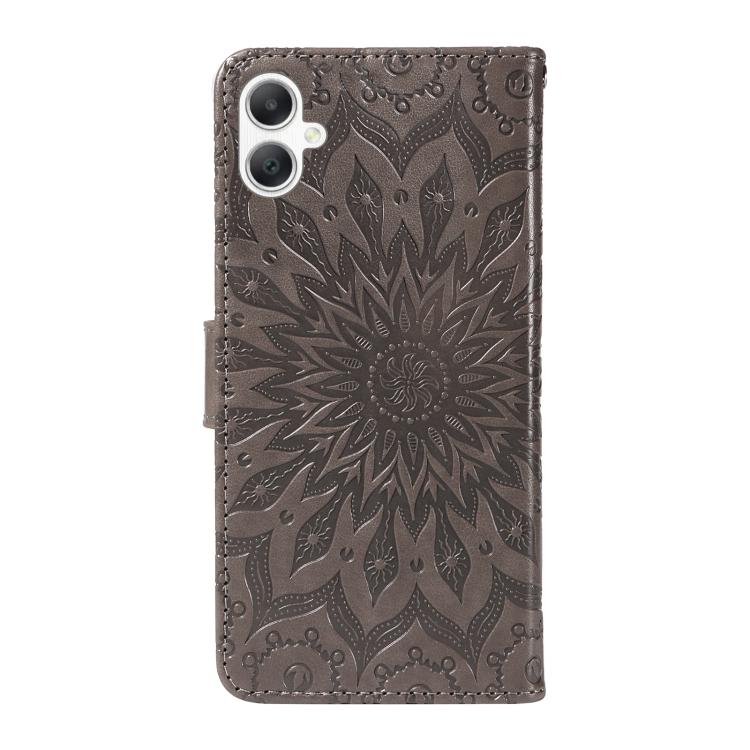 For Samsung Galaxy A07 5G Embossed Sunflower Pattern Flip Leather Phone Case