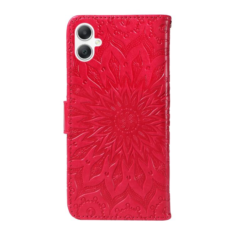 For Samsung Galaxy A07 5G Embossed Sunflower Pattern Flip Leather Phone Case