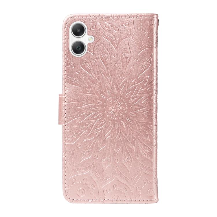 For Samsung Galaxy A07 5G Embossed Sunflower Pattern Flip Leather Phone Case
