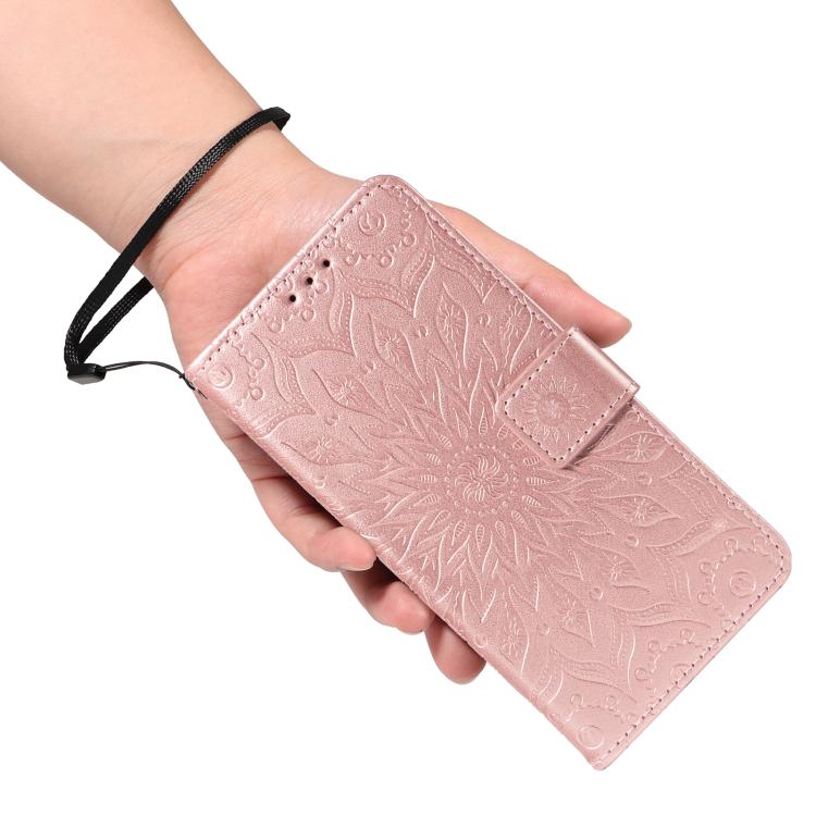 For Samsung Galaxy A07 5G Embossed Sunflower Pattern Flip Leather Phone Case