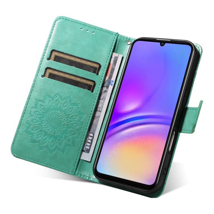For Samsung Galaxy A07 5G Embossed Sunflower Pattern Flip Leather Phone Case