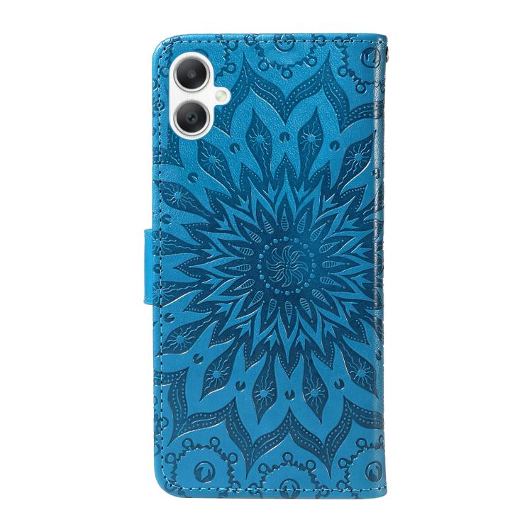 For Samsung Galaxy A07 5G Embossed Sunflower Pattern Flip Leather Phone Case