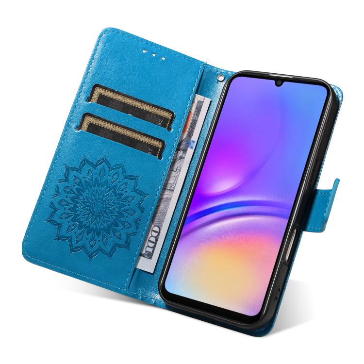 For Samsung Galaxy A07 5G Embossed Sunflower Pattern Flip Leather Phone Case
