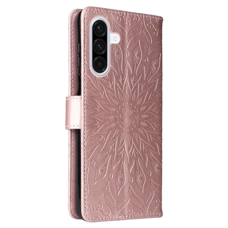 For Samsung Galaxy A36 5G / M56 5G Embossed Sunflower Pattern Flip Leather Phone Case