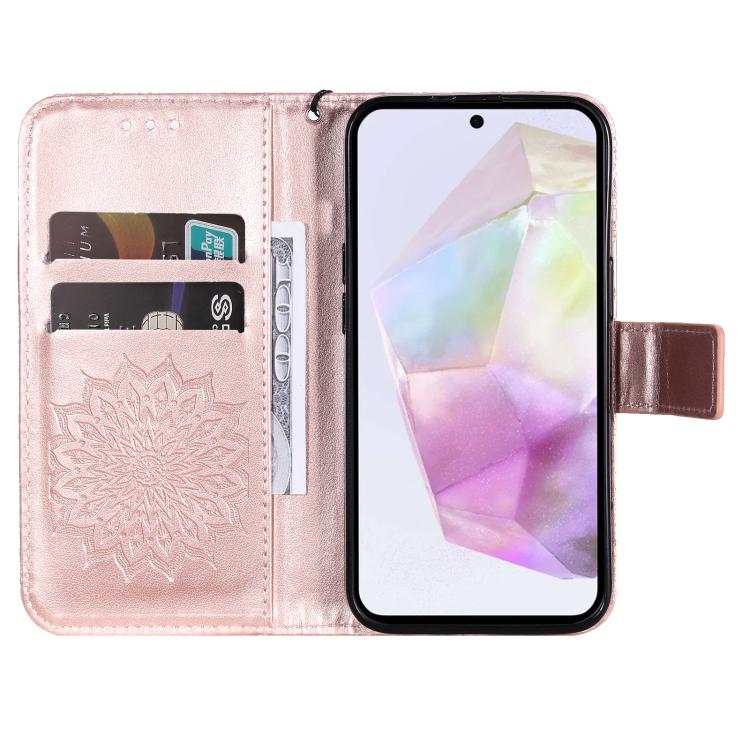 For Samsung Galaxy A36 5G / M56 5G Embossed Sunflower Pattern Flip Leather Phone Case