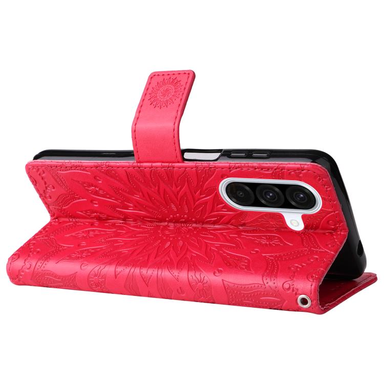 For Samsung Galaxy A36 5G / M56 5G Embossed Sunflower Pattern Flip Leather Phone Case