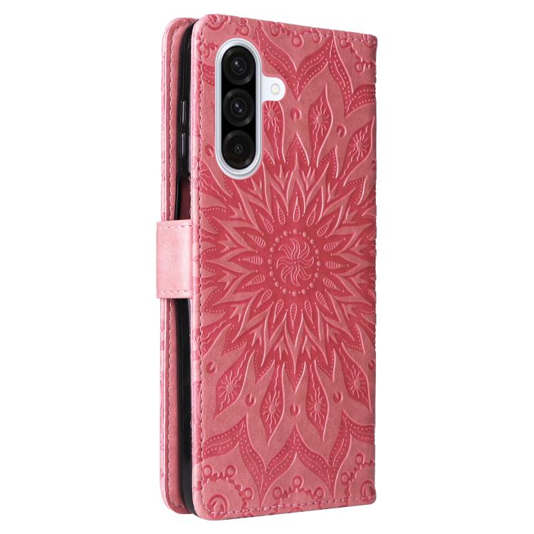 For Samsung Galaxy A36 5G / M56 5G Embossed Sunflower Pattern Flip Leather Phone Case