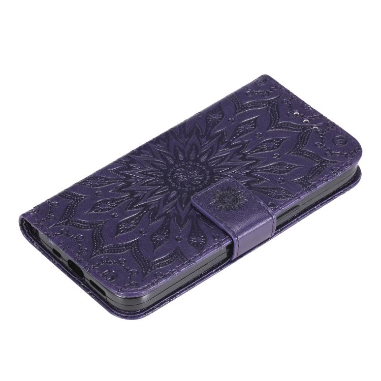 For Samsung Galaxy A56 5G Embossed Sunflower Pattern Flip Leather Phone Case