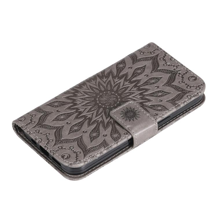 For Samsung Galaxy A56 5G Embossed Sunflower Pattern Flip Leather Phone Case