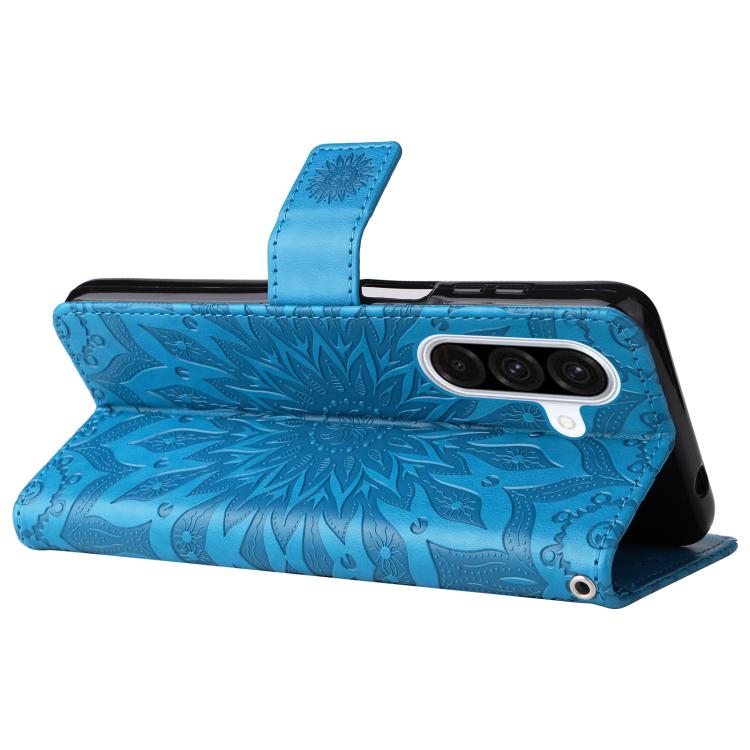 For Samsung Galaxy A56 5G Embossed Sunflower Pattern Flip Leather Phone Case