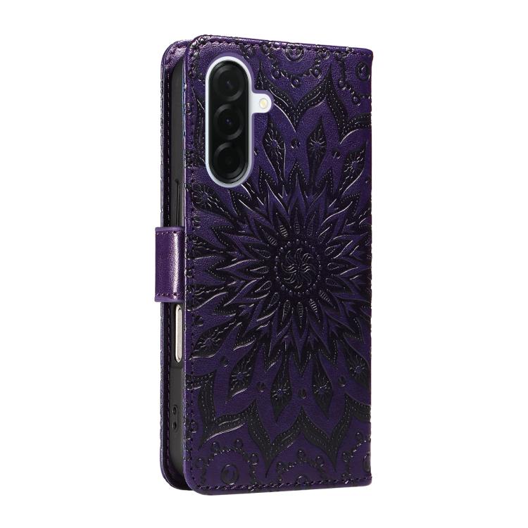 For Samsung Galaxy A37 5G Embossed Sunflower Pattern Flip Leather Phone Case