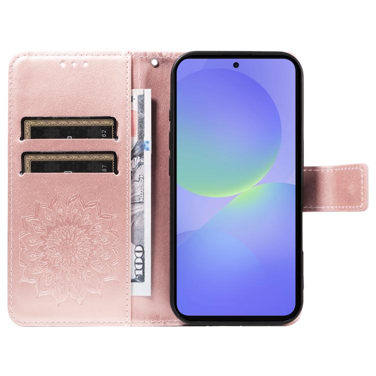 For Samsung Galaxy A37 5G Embossed Sunflower Pattern Flip Leather Phone Case