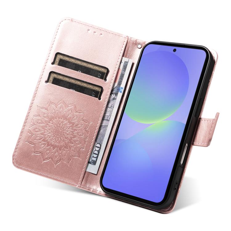 For Samsung Galaxy A37 5G Embossed Sunflower Pattern Flip Leather Phone Case