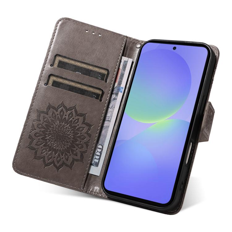 For Samsung Galaxy A37 5G Embossed Sunflower Pattern Flip Leather Phone Case