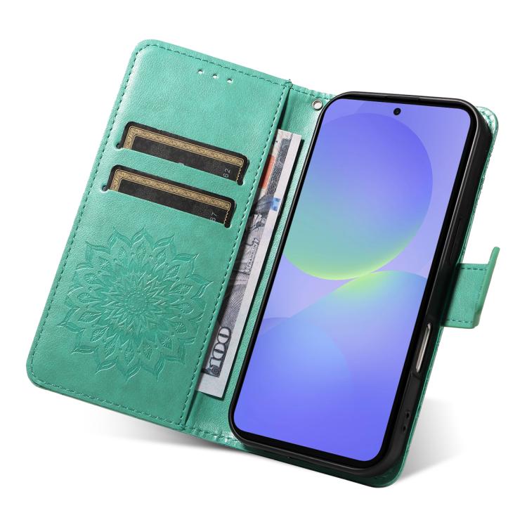 For Samsung Galaxy A37 5G Embossed Sunflower Pattern Flip Leather Phone Case