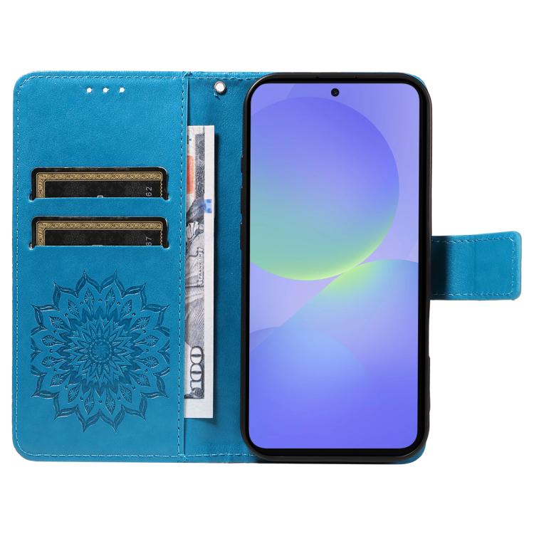 For Samsung Galaxy A37 5G Embossed Sunflower Pattern Flip Leather Phone Case