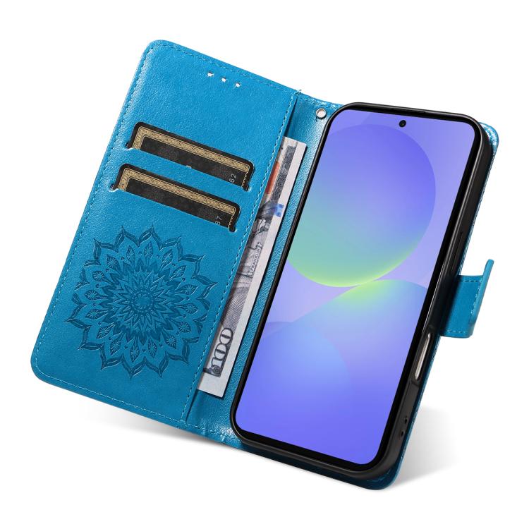 For Samsung Galaxy A37 5G Embossed Sunflower Pattern Flip Leather Phone Case