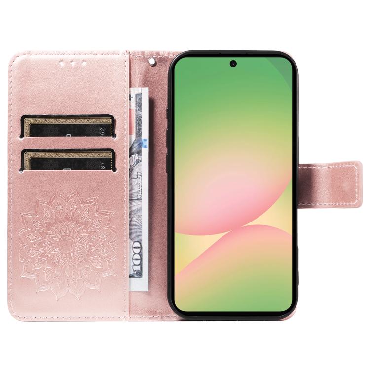 For Samsung Galaxy A57 5G Embossed Sunflower Pattern Flip Leather Phone Case