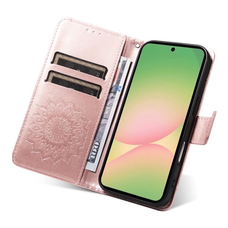 For Samsung Galaxy A57 5G Embossed Sunflower Pattern Flip Leather Phone Case