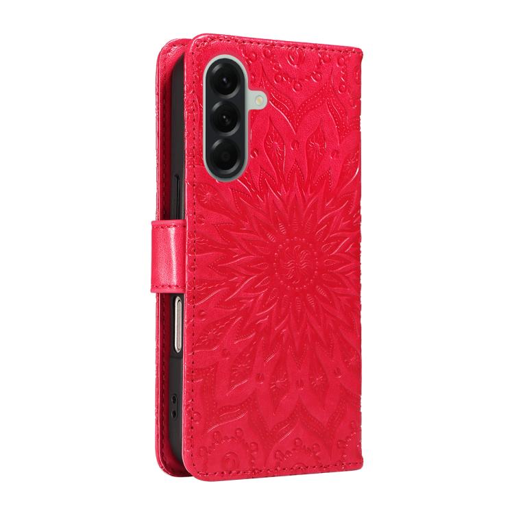 For Samsung Galaxy A57 5G Embossed Sunflower Pattern Flip Leather Phone Case