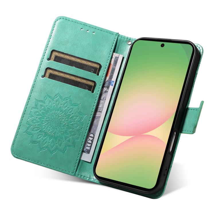 For Samsung Galaxy A57 5G Embossed Sunflower Pattern Flip Leather Phone Case