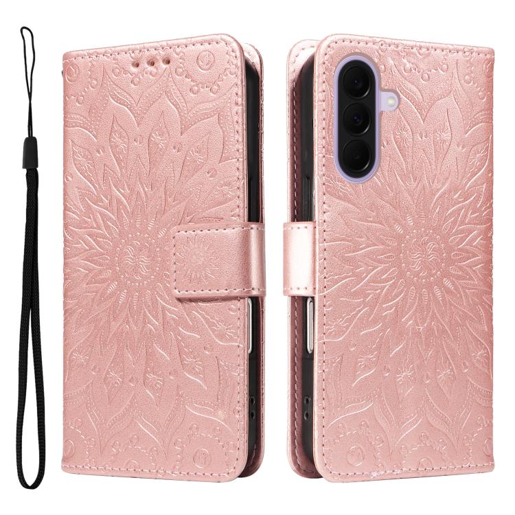 For Galaxy A27 5G Embossed Sunflower Pattern Flip Leather Phone Case