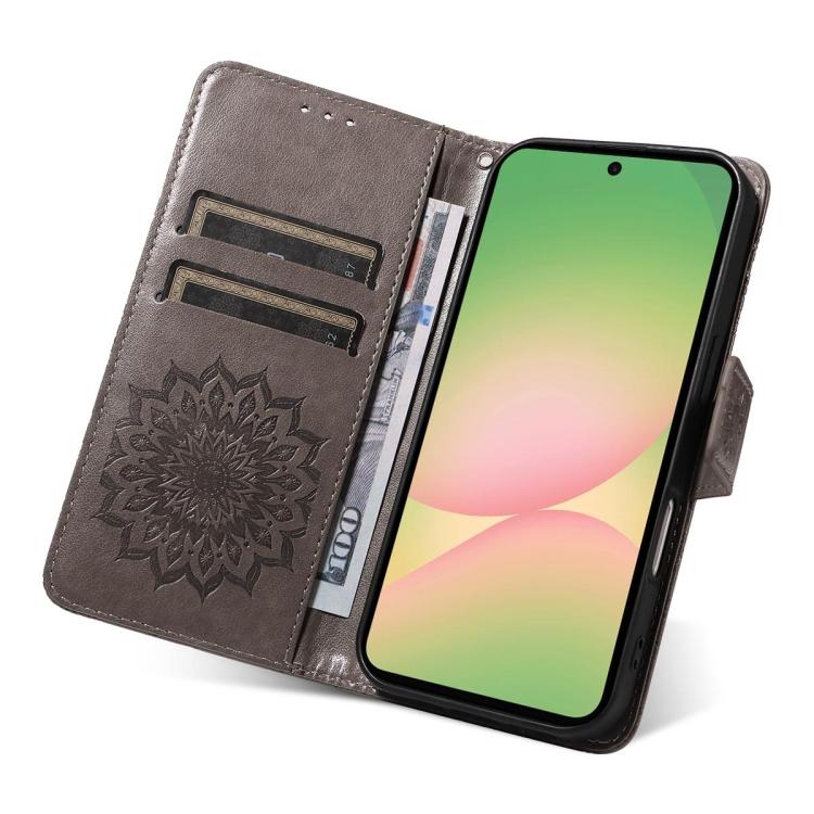For Galaxy A27 5G Embossed Sunflower Pattern Flip Leather Phone Case