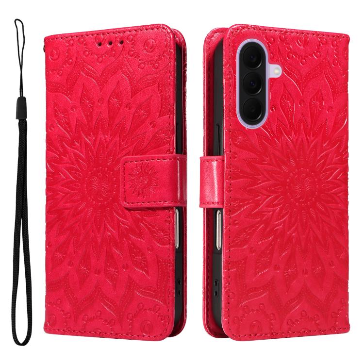 For Galaxy A27 5G Embossed Sunflower Pattern Flip Leather Phone Case