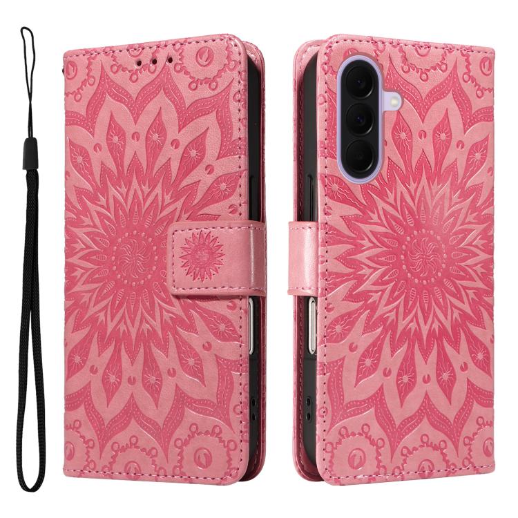For Galaxy A27 5G Embossed Sunflower Pattern Flip Leather Phone Case
