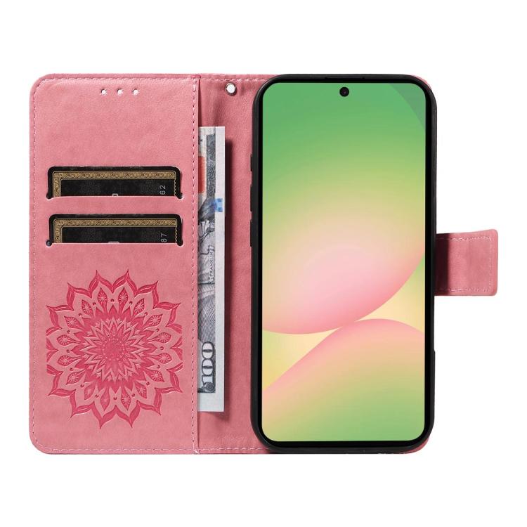 For Galaxy A27 5G Embossed Sunflower Pattern Flip Leather Phone Case