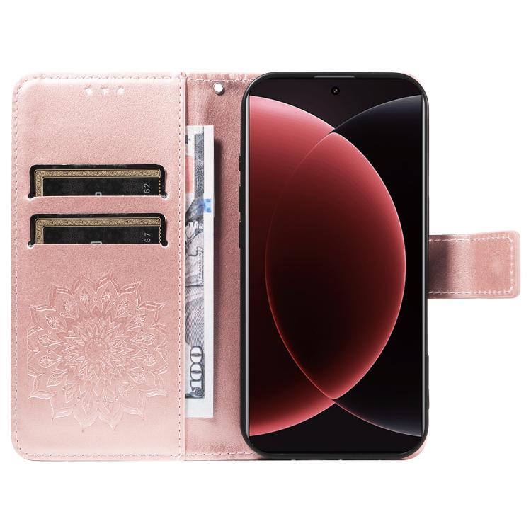 For Xiaomi 15 Ultra 5G Global Embossed Sunflower Pattern Flip Leather Phone Case