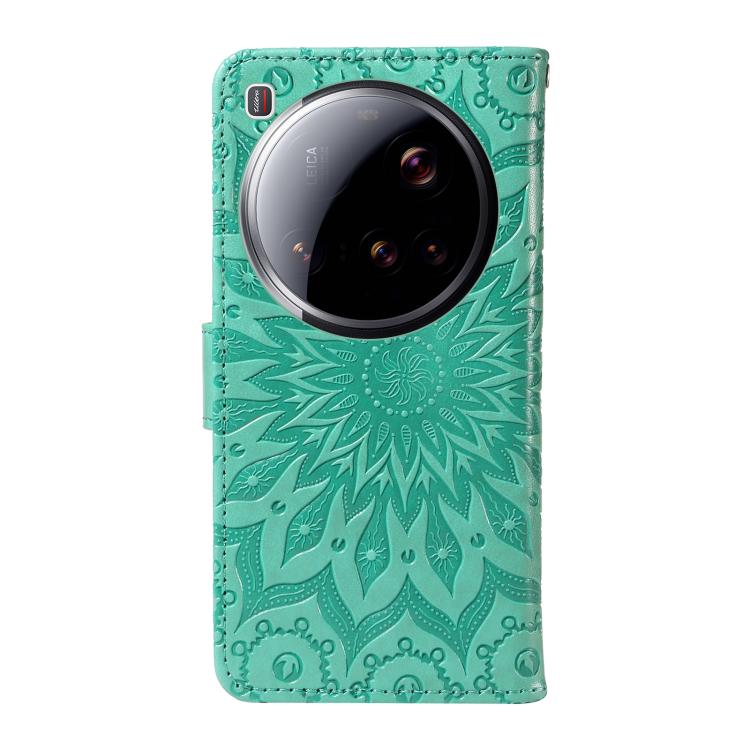 For Xiaomi 15 Ultra 5G Global Embossed Sunflower Pattern Flip Leather Phone Case
