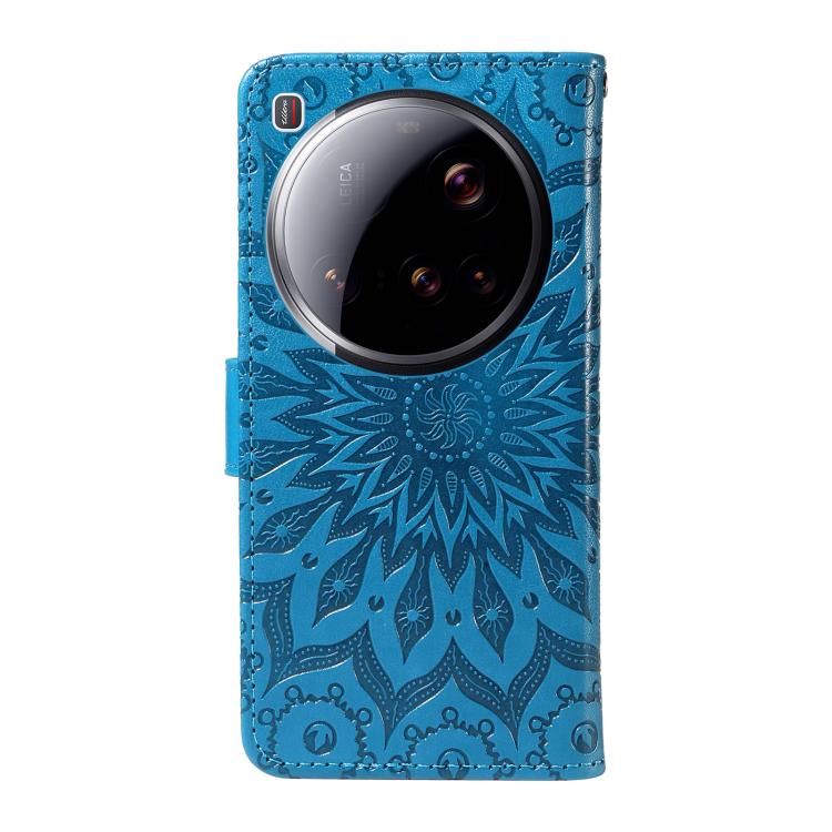 For Xiaomi 15 Ultra 5G Global Embossed Sunflower Pattern Flip Leather Phone Case