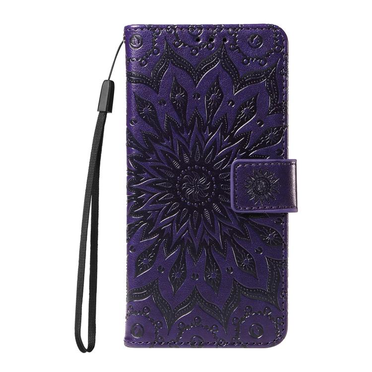 For Xiaomi Poco M6 Pro 4G Global Embossed Sunflower Pattern Flip Leather Phone Case