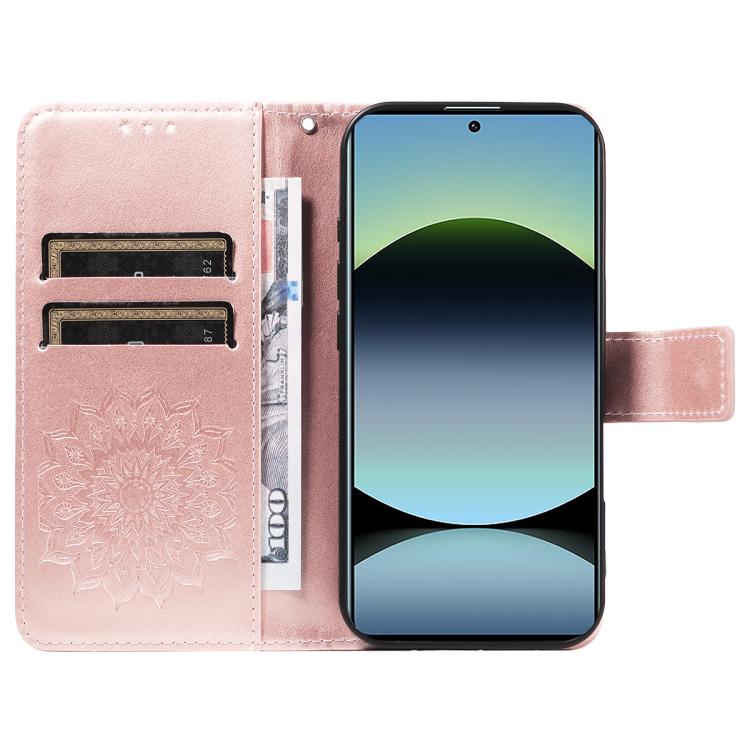 For Xiaomi Poco M6 Pro 4G Global Embossed Sunflower Pattern Flip Leather Phone Case