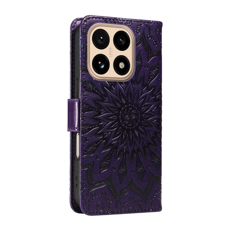 For Xiaomi 15T 5G Embossed Sunflower Pattern Flip Leather Phone Case