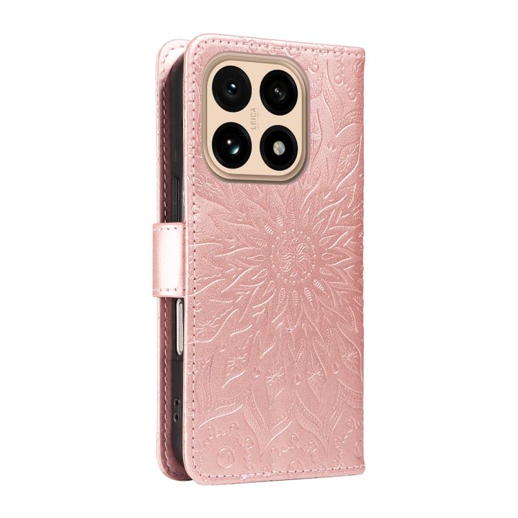 For Xiaomi 15T 5G Embossed Sunflower Pattern Flip Leather Phone Case