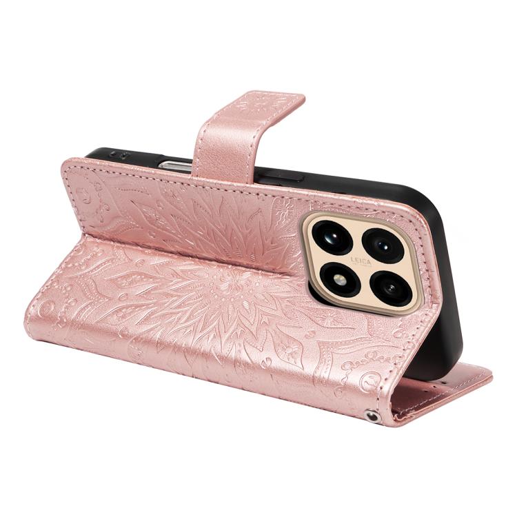 For Xiaomi 15T 5G Embossed Sunflower Pattern Flip Leather Phone Case