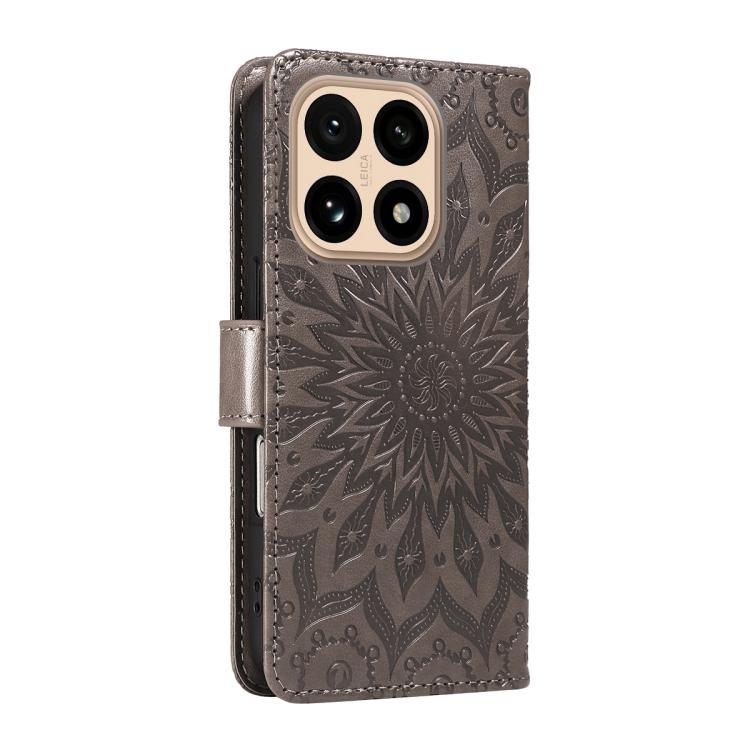 For Xiaomi 15T 5G Embossed Sunflower Pattern Flip Leather Phone Case